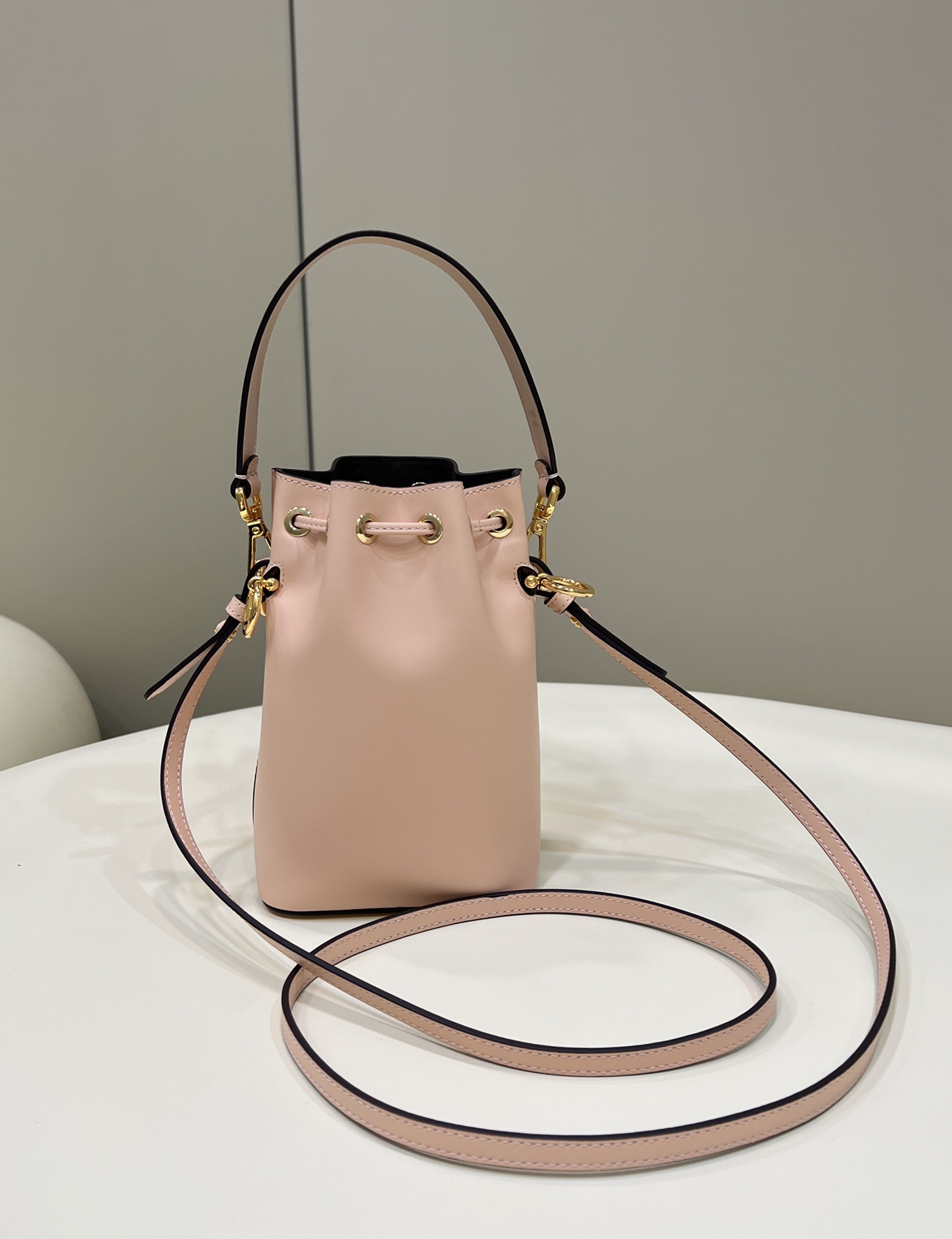 Fendi Mini Mon Tresor Leather Shoulder Bag Pink